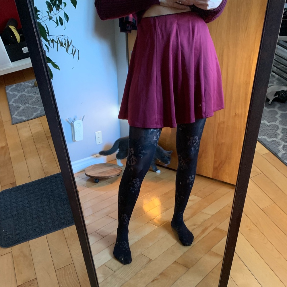 Twik burgundy Mini Skirt